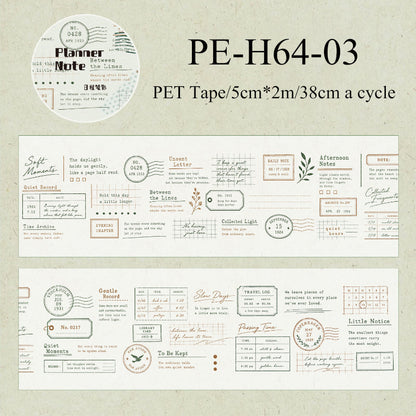 Ink Stains Letter Series PET Tape