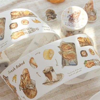 Coffee Daily Series Die Cutting Washi Tape for journaling, scrapbooking and collage