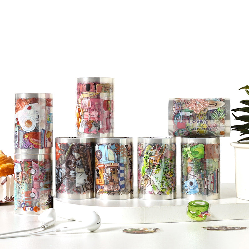 The feeling of life series Die Cutting PET Tape Set for journaling, scrapbooking and collage