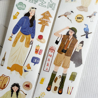 6cm*150cm Outdoor Fun Die Cutting Washi/PET/Fog PET Tape