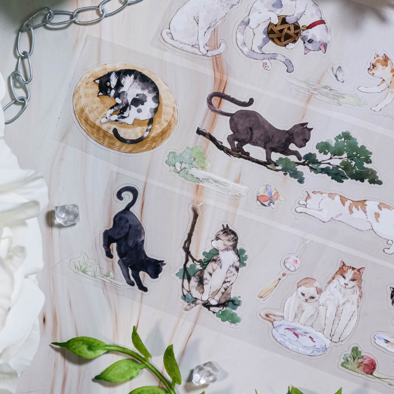 5cm*77cm Leisurely Lifestyle Die Cutting PET Tape featuring leisure designs for journaling, scrapbooking and collage