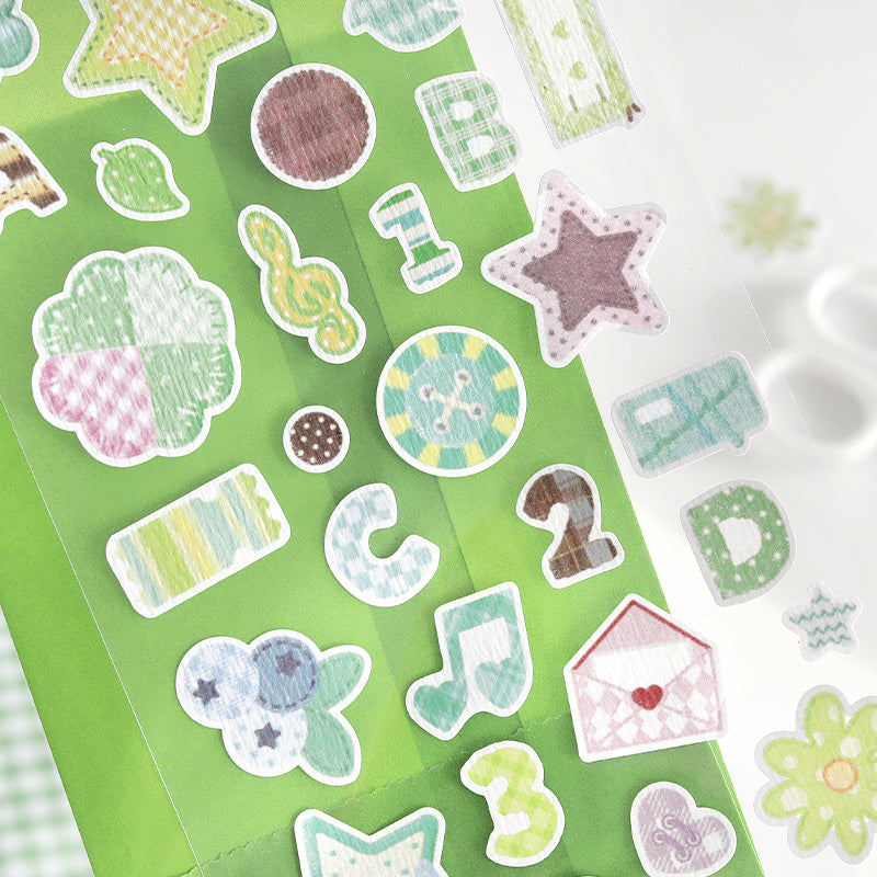 Fabric Daily Series Sticker for journaling, scrapbooking and collage