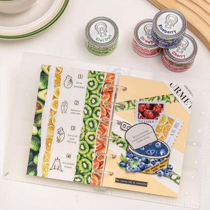Fruit Canned Food Series Washi Tape featuring fruit designs for journaling, scrapbooking and collage