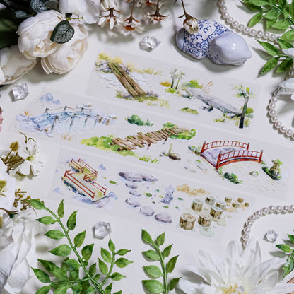 Whole Roll 5.5cm*5m Winding Stream PET Tape featuring wind designs for journaling, scrapbooking and collage