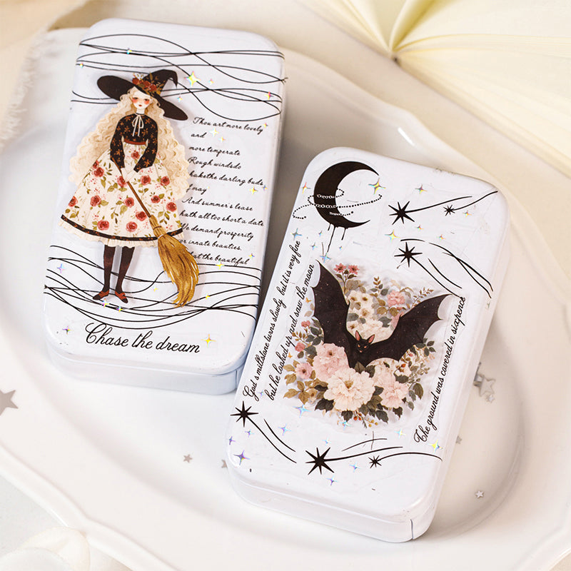 Starlit Poet Series Laser Silver PET Tape featuring silver, and star designs for journaling, scrapbooking and collage