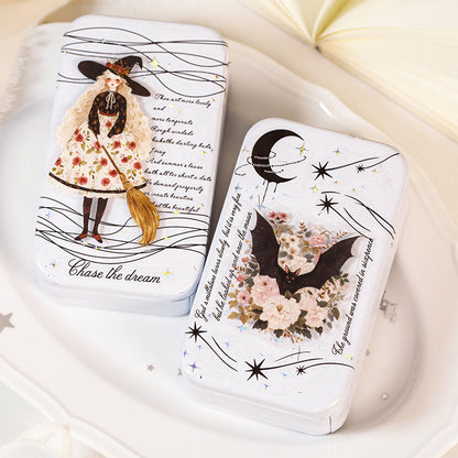 Starlit Poet Series Laser Silver PET Tape featuring silver, and star designs for journaling, scrapbooking and collage