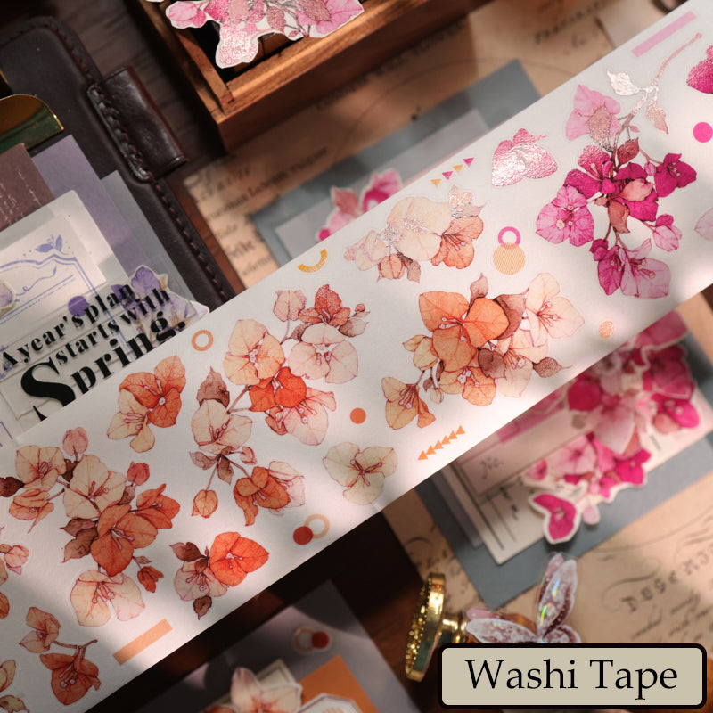 Triangle Flower Fragrance Die-Cutting Washi Tape - Sample 120cm