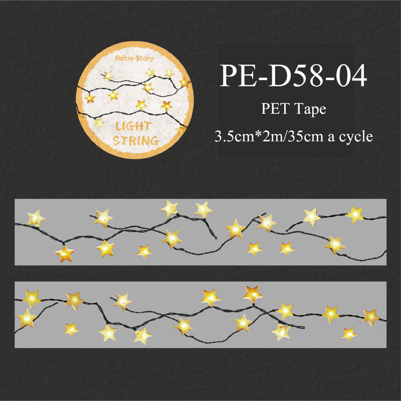 Colorful String Lights Series PET Tape
