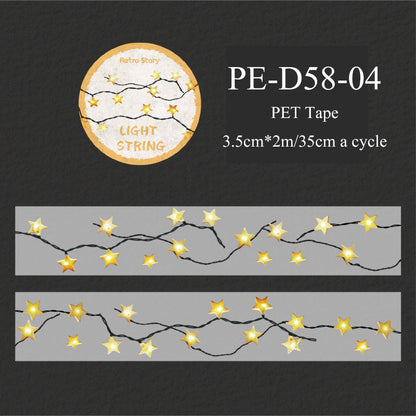 Colorful String Lights Series PET Tape