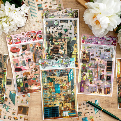 Quiet Gentle Narrative Series 3D Sticker for journaling, scrapbooking and collage
