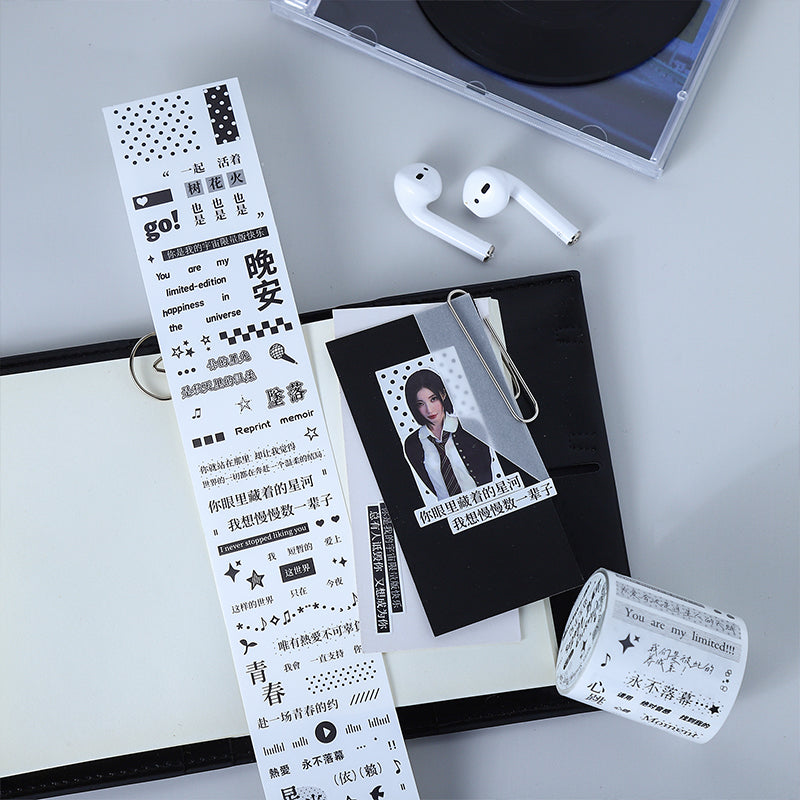 Call For Love Series Die Cutting Synthetic Paper Tape for journaling, scrapbooking and collage