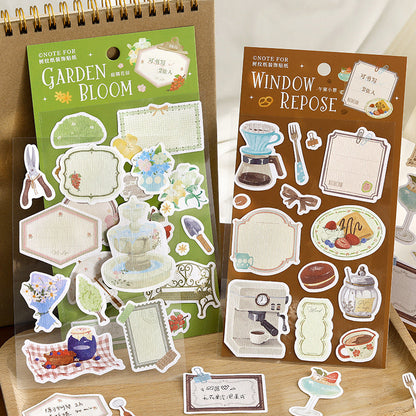 Idle Cottage Series Sticker featuring cottage designs for journaling, scrapbooking and collage