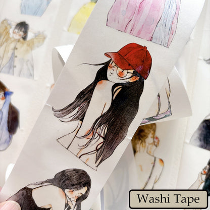 Whole Roll 5cm*5m Little Statue Die Cutting Washi/PET/Fog PET Tape