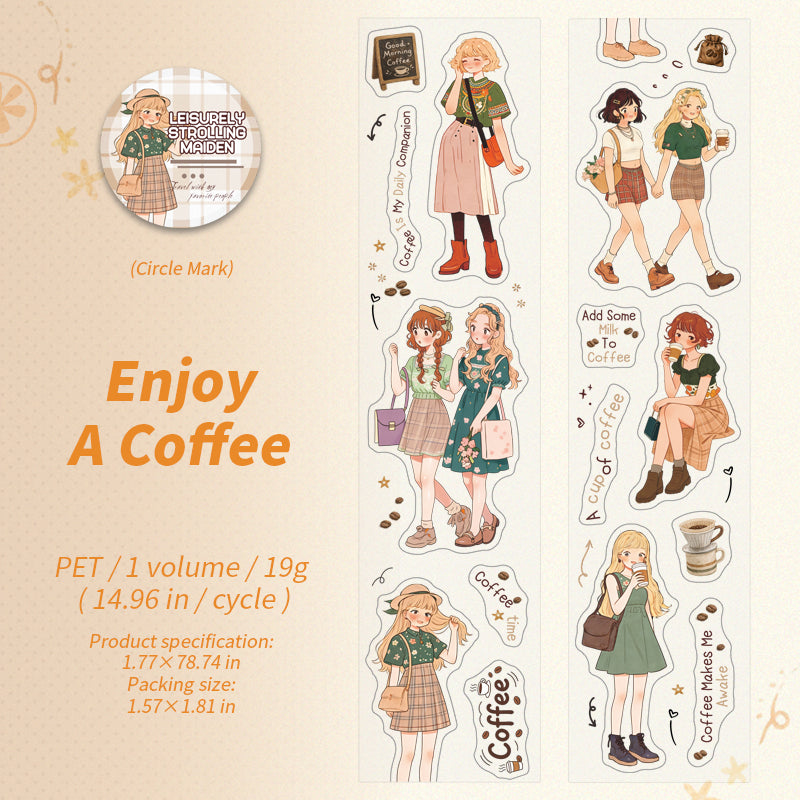 The orange flavored girl series Die Cutting PET Tape