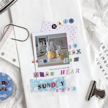 Bulk Character Series Die Cutting PET Tape for journaling, scrapbooking and collage