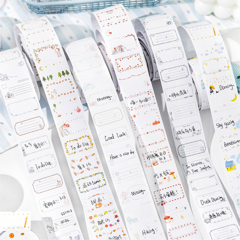 Sweetheart Imprint Series Die Cutting Writing Paper Tape featuring sweet designs for journaling, scrapbooking and collage
