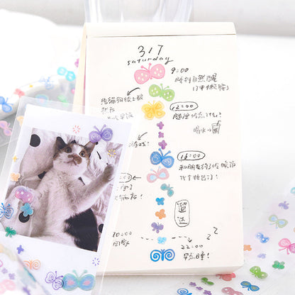 Variegated Small Fragment Series Die Cutting PET Tape for journaling, scrapbooking and collage