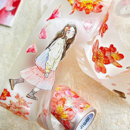 Whole Roll 5cm*5m Complexion Die Cutting Washi/PET/Fog PET Tape for journaling, scrapbooking and collage