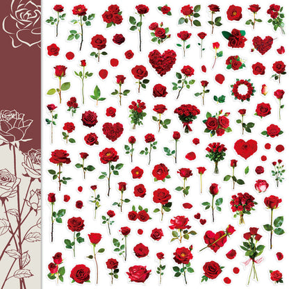 Scorching Red Rose Sticker