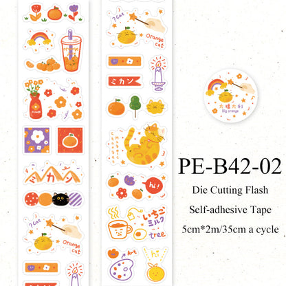 Lamb ranch Series Die Cutting Flash Self-adhesive Tape