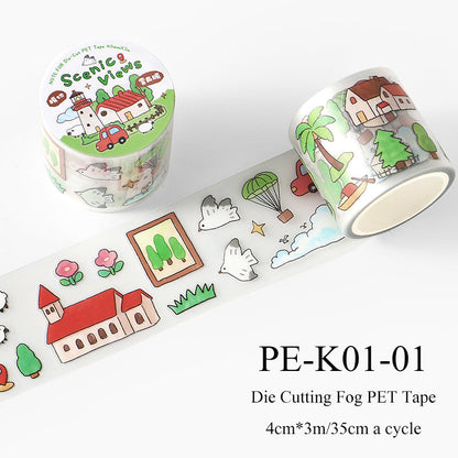 Happy Wanderer Chronicles Series Die Cutting Fog PET Tape