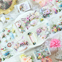 Retro flower porcelain Fog PET Tape