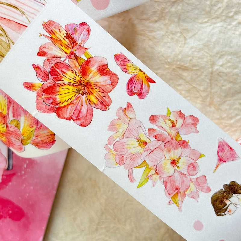 Whole Roll 5cm*5m Complexion Die Cutting Washi/PET/Fog PET Tape for journaling, scrapbooking and collage