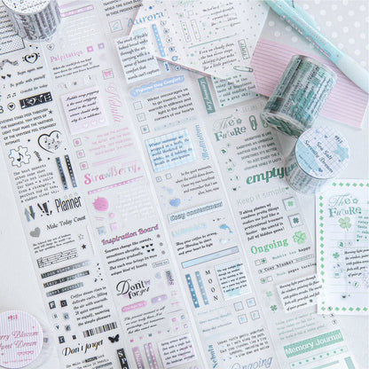 Frosty Love Series Die Cutting PET Tape for journaling, scrapbooking and collage