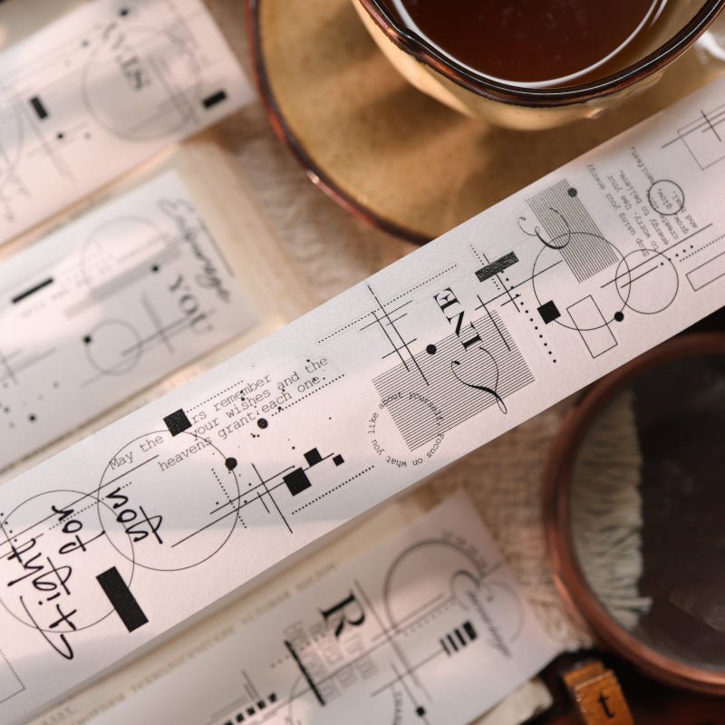 4.5cm*100cm Grid Lines Die Cutting Washi/PET Tape for journaling, scrapbooking and collage