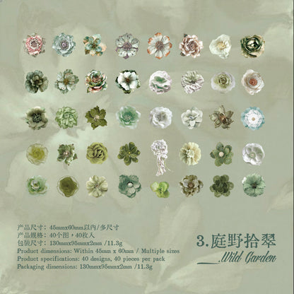 Flower Cutting Old Treasures Series Sticker