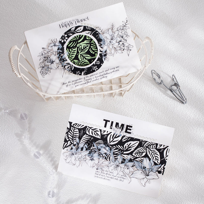 Dark Night Glitter Series Flash Sand PET Tape for journaling, scrapbooking and collage