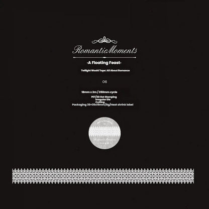 Romantic Moments Series Silver Stamping PET Tape