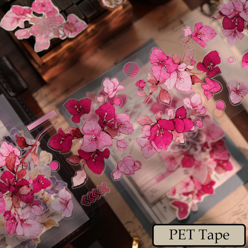 Triangle Flower Fragrance Die-Cutting Washi Tape - Whole Roll 6.5cm×6m