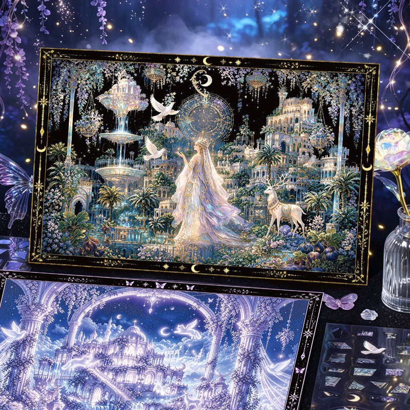 Lost Palace Series 3D Sticker featuring lace designs for journaling, scrapbooking and collage
