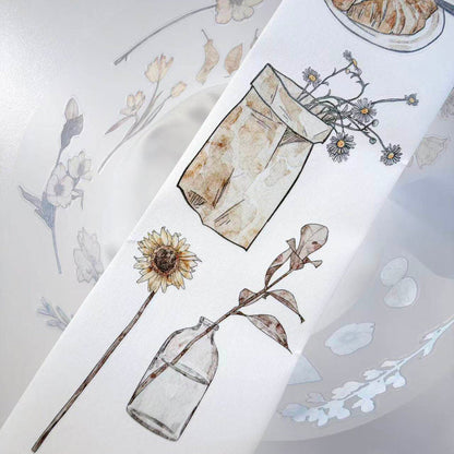 Whole Roll 6cm*10m Small Things Notes Die Cutting Washi/PET/Fog PET Tape for journaling, scrapbooking and collage
