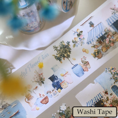 6.5cm*100cm Norway Coast Die Cutting Washi/PET Tape