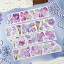 Whole Roll 6cm*5m Purple Garden Die Cutting Synthetic Paper Tape