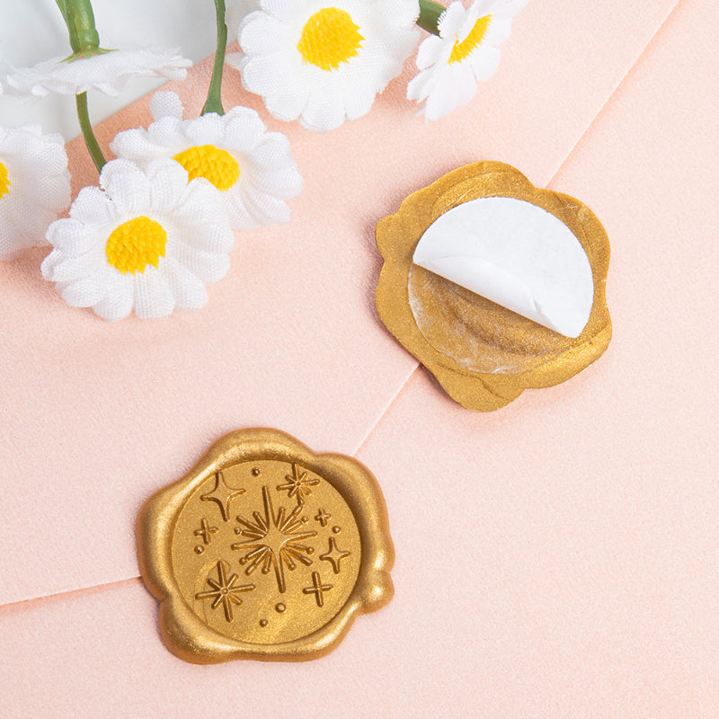 Relief flower bed Wax Seal Sticker
