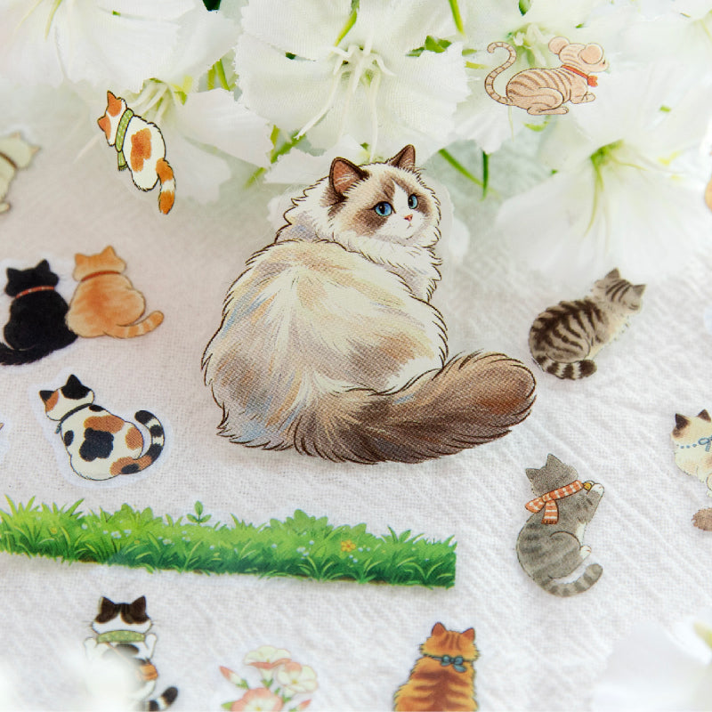 Cat Fantasy Adventure Series 3D Sticker featuring fantasy, and cat designs for journaling, scrapbooking and collage
