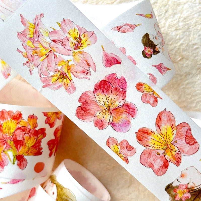 Whole Roll 5cm*5m Complexion Die Cutting Washi/PET/Fog PET Tape for journaling, scrapbooking and collage
