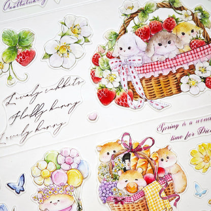 Whole Roll 6cm*5m Lovely Garden Die Cutting Washi/PET Tape featuring garden designs for journaling, scrapbooking and collage