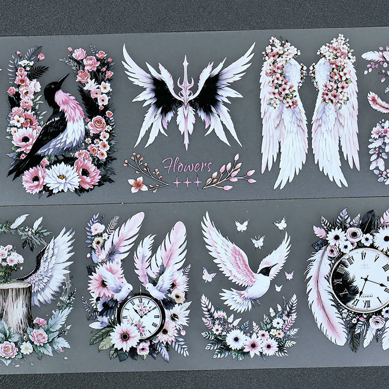 Angel Feathers Fog PET Tape for journaling, scrapbooking and collage