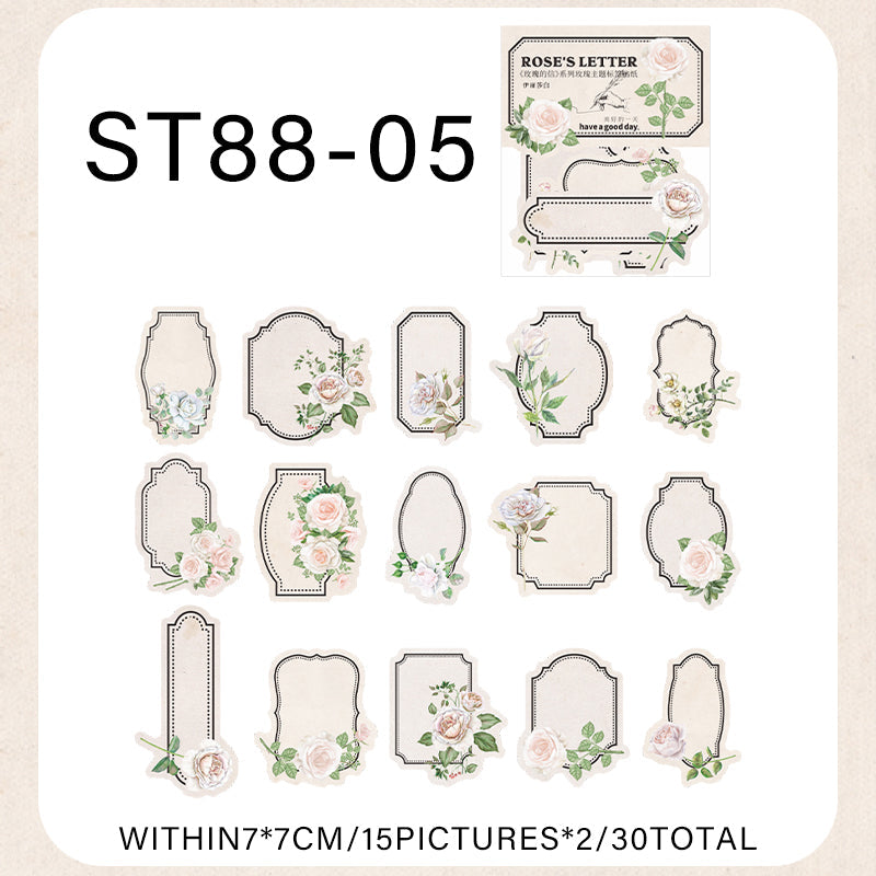 The Letters of the Rose Sticker