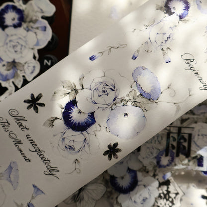 Blue Window flowers Die-Cutting Washi Tape - Sample 120cm