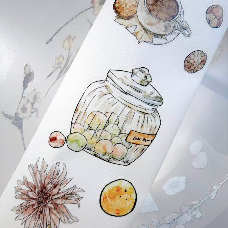 Whole Roll 6cm*10m Small Things Notes Die Cutting Washi/PET/Fog PET Tape for journaling, scrapbooking and collage
