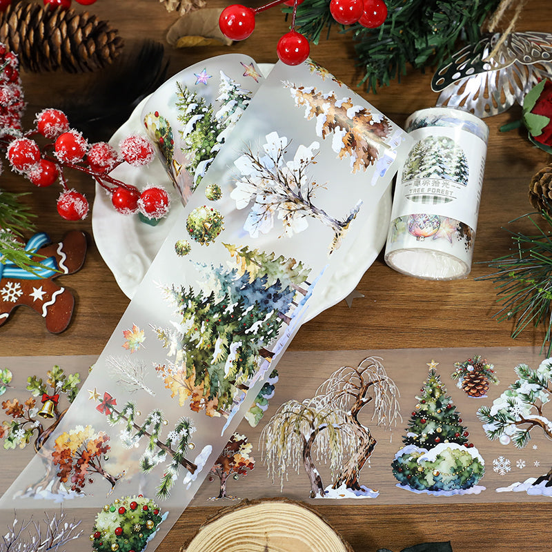 Cold forest Fog PET Tape featuring forest, and old designs for journaling, scrapbooking and collage