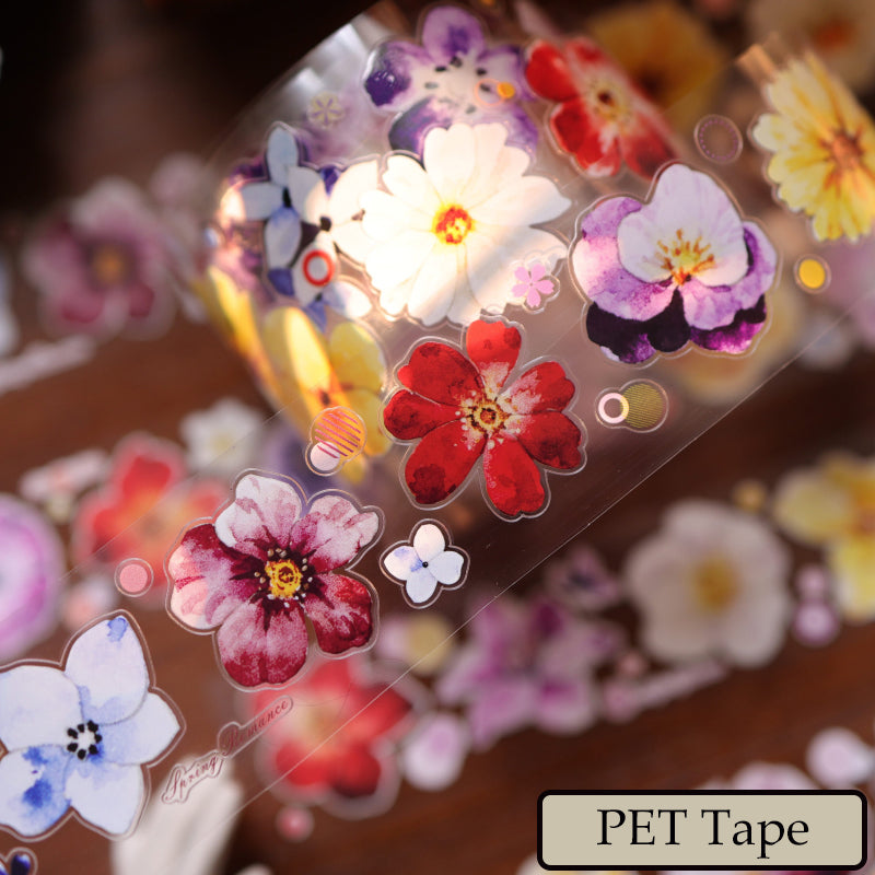 Whole Roll 3.5cm*3m Little Colored Stripes Die Cutting Washi/PET/Synthetic Paper Tape