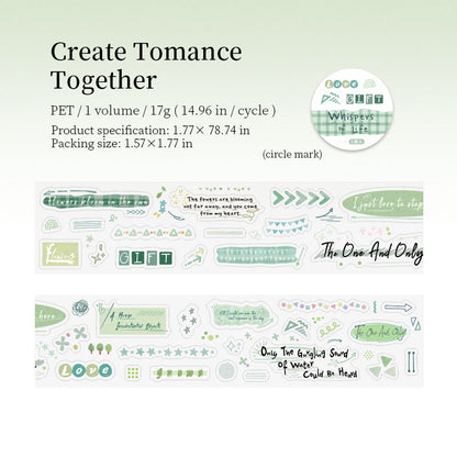 Whispers of life series Die Cutting PET Tape