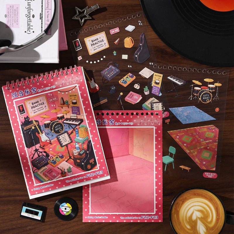 Wondrous Structures Series 3D Sticker Book featuring book designs for journaling, scrapbooking and collage