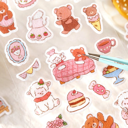 Forest Cute Friends Series Sticker featuring forest designs for journaling, scrapbooking and collage